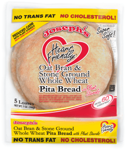 Joseph's Heart Friendly Whole Wheat Flour Pita Bread With Plant Sterols, 5 Count