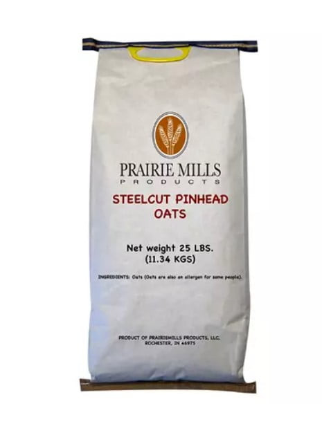 Prairie Mills Steelcut Pinhead Oats (25 Lbs.)
