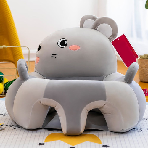Aar Baby Sofa Support Chair Soft Plush Cartoon Animals Baby Sitting Chair Learning To Sit Seats Without Filled Cotton