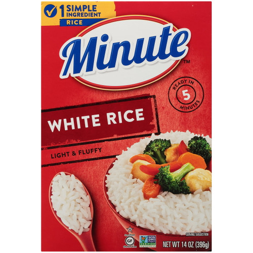 Minute Instant White Rice, Light And Fluffy, 14 Oz