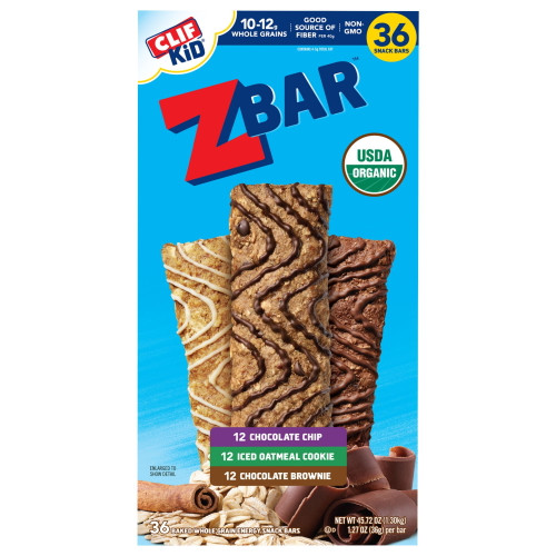 Clif Kid Organic Zbar Variety Pack 36 Count.