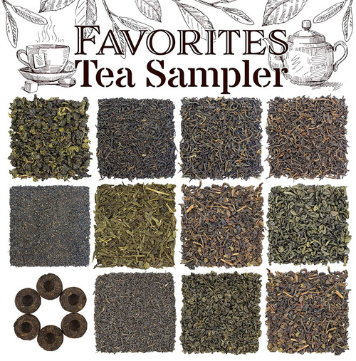 Loose Leaf Tea Sampler Featuring 12 Teas, Deluxe Tea Leaves Gift Set With Approx 180+ Servings (favorites Tea Sampler)