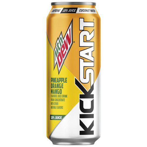 Mountain Dew Kickstart Pineapple Orange & Mango Soda Pop, 16 Fl Oz, Can