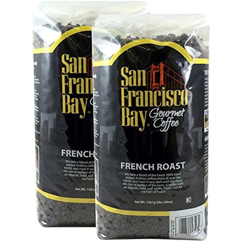 San Francisco Bay French Roast Fresh Whole Bean Coffee-3 Lbs (2 Pack)