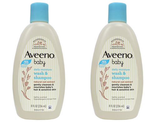 Aveeno Baby Wash & Shampoo, Lightly Scented, 8 Ounce (pack Of 2)