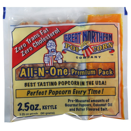 Great Northern Popcorn Bulk Case (80) Of 2.5 Ounce Premium Quality Popcorn Portion Packs 2 1/2oz