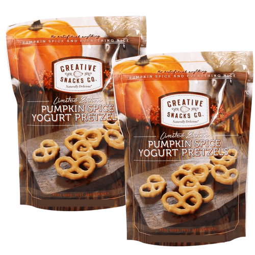 Creative Snacks Co. Yogurt Pretzels Pumpkin Spice 10oz Pack Rich Creamy Sweet And Salty Pretzel Great For Snacking Movie Nights Travel Fall Autumn Christmas Holiday Desserts Pack Of 2 (packaging Vary)