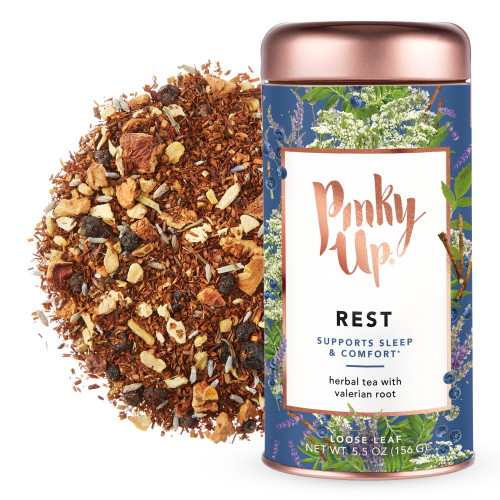 Pinky Up Rest Loose Leaf Tea With Rooibos, Apple, Blueberry, Valerian, And Lavender, 5.5 Oz