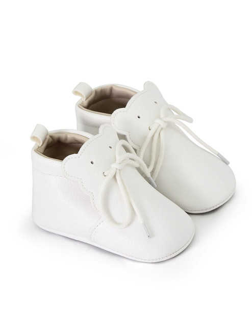 Losibudsa Baby Girl Boy Shoes, Leather Ankle High Walking Solid Color Birthday Gift Unisex Drawstring First Walker