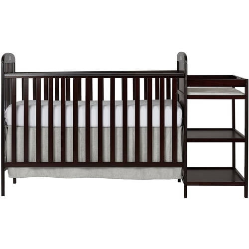 Dream On Me Anna 4-in-1 Full Size Crib And Changing Table Espresso