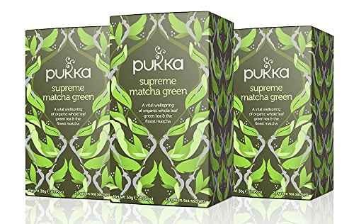 Pukka Supreme Matcha Green, Organic Herbal Green Tea With Oothu, Sencha & Suio Gang, 20 Count (pack Of 3)