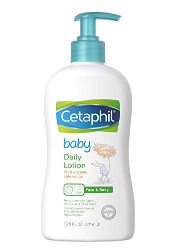 Cetaphil Baby Daily Lotion With Organic Calendula |vitamin E | Sweet Almond & Sunflower Oils |13.5 Fl. Oz