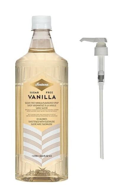 Fontana For Starbucks Authentic Sugar Free Vanilla Syrup W/ Pump - 1 Liter