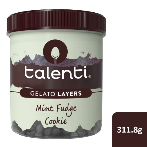 Talenti Gelato Layers For A Delicious Frozen Dessert Mint Fudge Cookie Made With Non-gmo Ingredients 1 Pint