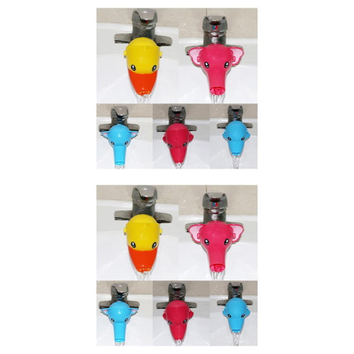 2pcs Animals Cute Faucet Extender Baby Kids Extender Bathroom Faucet Hand Extender Water Tap Sink Washing