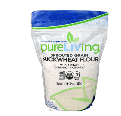 Pure Living Sprouted Grain Buckwheat Flour Organic -- 1.5 Lb Pack Of 3