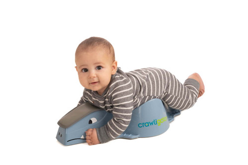 Crawligator Tummy-time Rolling Toy With Comfort Pad Provides Mobility For Infants 4-12 Months Old - Blue