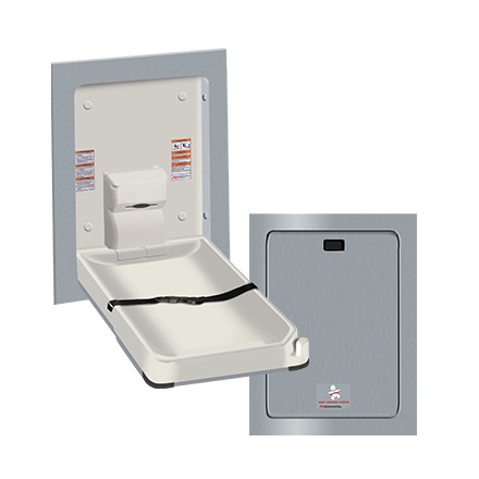 Asi-9017 - Baby Changing Station -  Vertical - Stainless Steel - Recessed