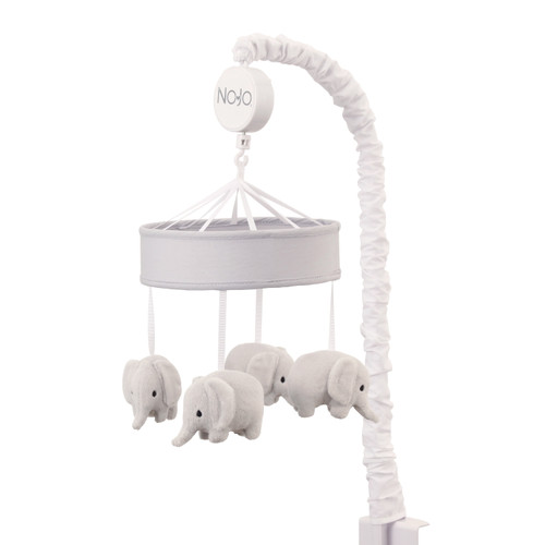 Nojo Dreamer Collection Musical Mobile Elephants Gray