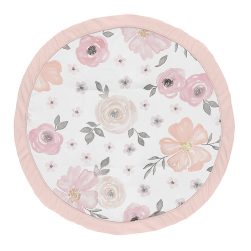 Pink Watercolor Floral Fabric Playmat By Sweet Jojo Designs