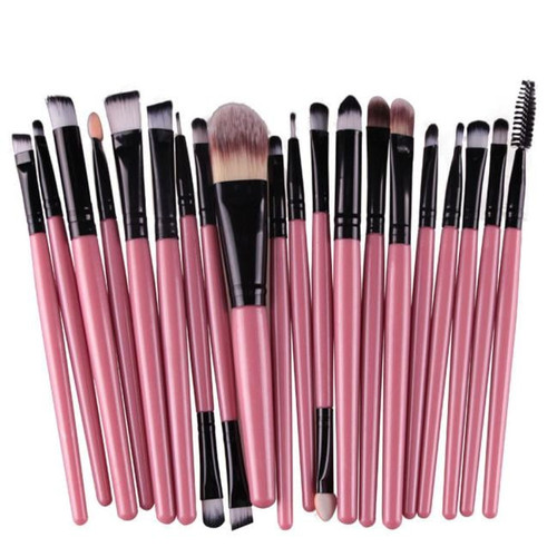 Toyfunny 20pcs Set Makeup Brush Set Tools Make-up Toiletry Kit Wool Make Up Brush Set Bk
