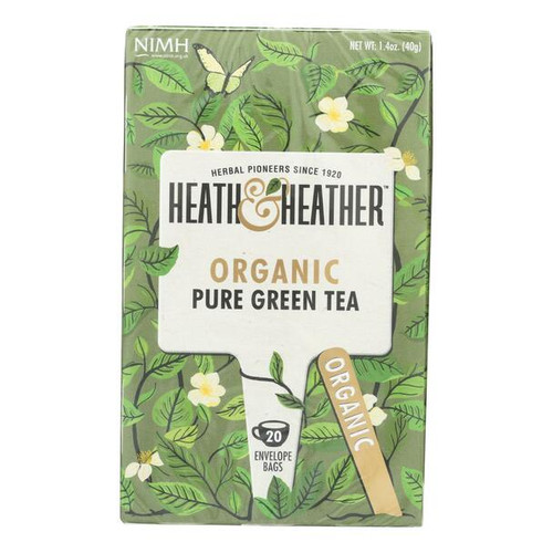 (6 Pack)heath & Heather - Tea Pure Green Tea, 20 Count