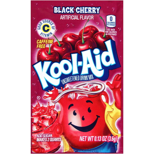 Kool-aid Black Cherry Unsweetened Soft Drink Mix - 0.13 Ounce, 15 Pack