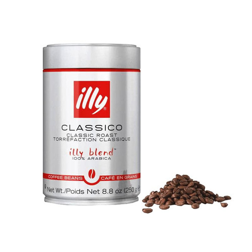 Illy Classico Whole Bean Coffee, Medium Roast, Classic Roast With Notes Of Caramel, Orange Blossom And Jasmine, 100% Arabica Coffee, No Preservatives, 8.8 Ounce (pack Of 6)
