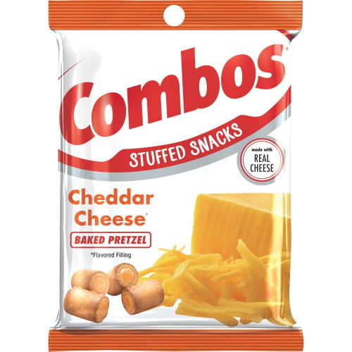 Combos Cheddar Cheese Pretzel Baked Snacks 6.3-ounce Bag (pack Of 12)