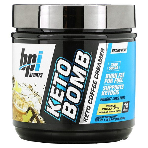 Bpi Sports, Keto Bomb, Keto Coffee Creamer, French Vanilla Latte, 1 Lbs 0.5 Oz (468 G) Pack Of 4