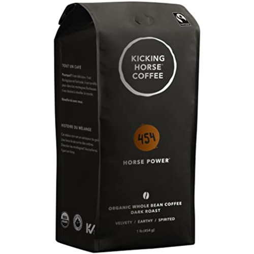 Kicking Horse Whole Bean Coffee, 454 Horse Power Dark Roast, 1 Pound