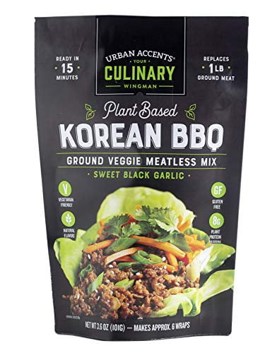 Urban Accents Korean Bbq Plant Based Meatless Mix – Gluten Free Plant Based Protein & Korean Seasoning Blend, 3-pack