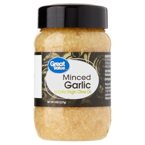 Great Value Minced Garlic In Extra Virgin Olive Oil, 8 Oz