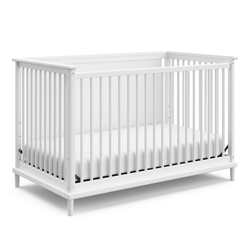 Storkcraft Timeless 5-in-1 Convertible Baby Crib, Pebble Gray