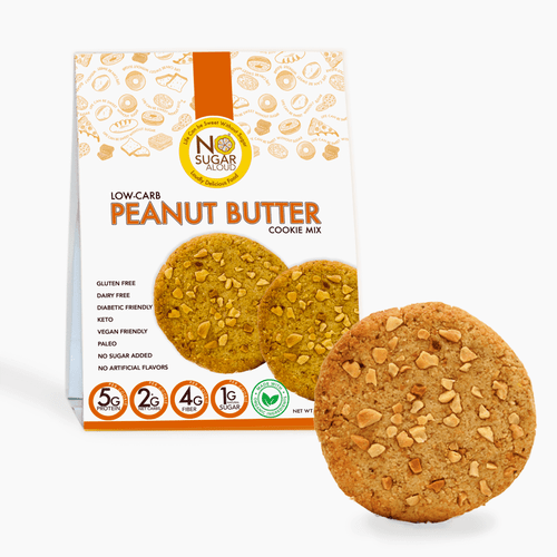 No Sugar Aloud - Low Carb Peanut Butter Cookie Baking Mix (keto, Vegan, Gluten Free, No Added Sugar, High Protein, High Fiber, Diabetic Friendly)