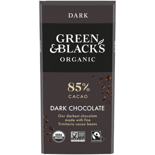 Green & Black's Organic Dark Chocolate Bar, 85% Cacao, 3.17 Oz