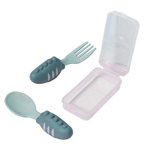 Shulemin 1 Set Baby Utensils Non-slip Handle Multi-use Bpa Free Food Feeding Spoon Fork For Toddler
