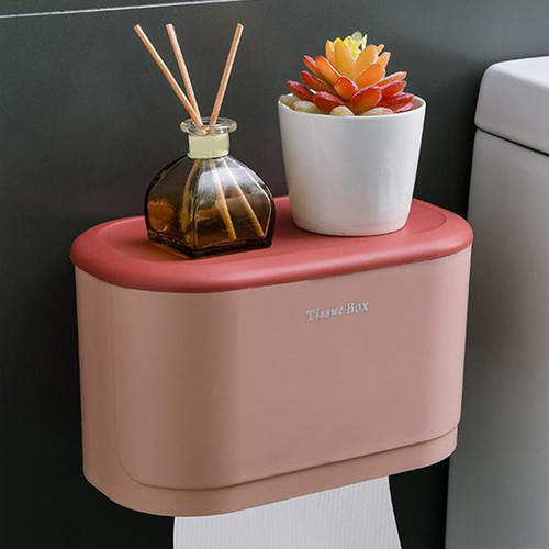 Bathroom Facial Tissue Box Holder Cover/napkin Dispenser Tissue Box Seal Storage Box Dispenser Pink