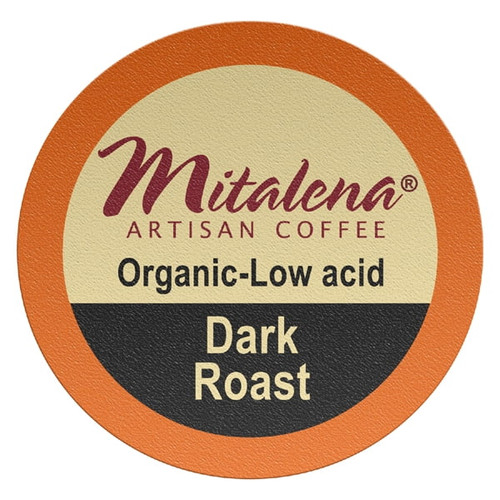 Mitalena Gourmet Coffee Organic Dark Roast Coffee Pods, 96 Ct