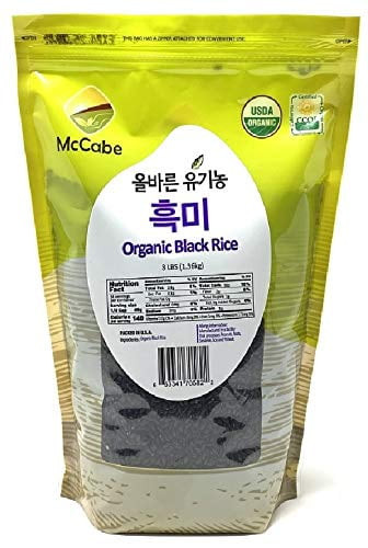 Mccabe Organic Black Rice 48 Oz (3 Lbs), Usda Certified Organic, Packed In Usa