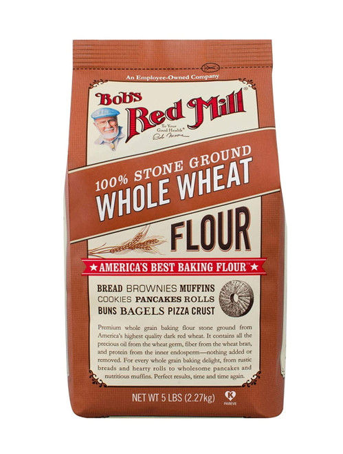 Bob's Red Mill Whole Wheat Flour 5 Lbs Pack Of 3
