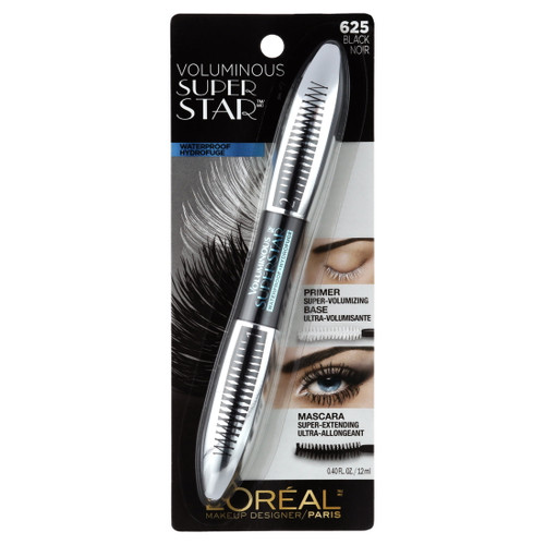 L'oreal Paris Voluminous Superstar Waterproof Mascara, Black, 0.4 Fl Oz