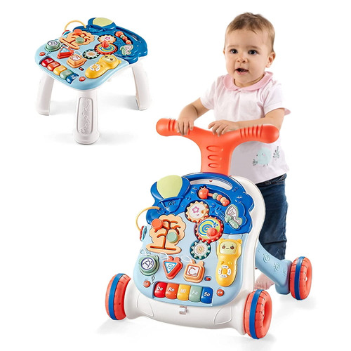 Baby Walker Sit-to-stand Learning Walker Baby 3 In 1 Early Education Baby Activity Center Multifunctional Learning Toy Gift For Infant Boys Girls