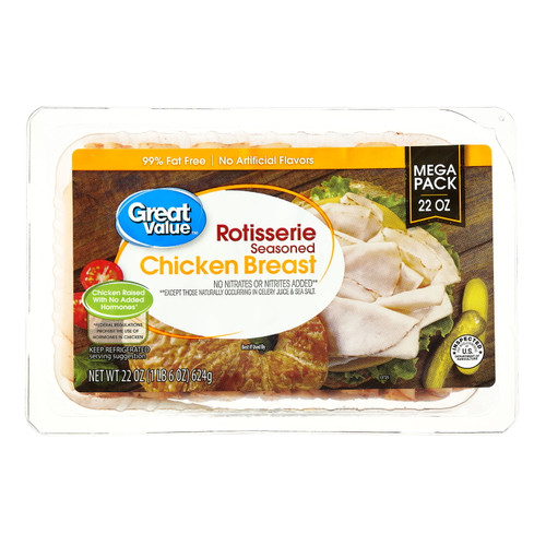 Great Value Seasoned Chicken Breast Lunchmeat, 22 Ounce