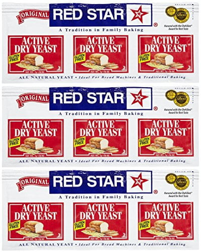 Red Star Glutenfree Active Dry Yeast, 0.75 Oz, 3 Ct, 3 Pk