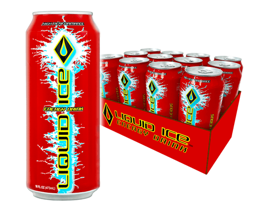 Liquid Ice Energy Drink - Cherry-licious, 16 Oz Cans (12 Pack)