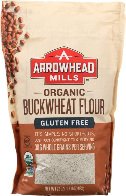 Arrowhead Mills Organic Buckwheat Flour Gluten Free 22 Oz Pack Of 3