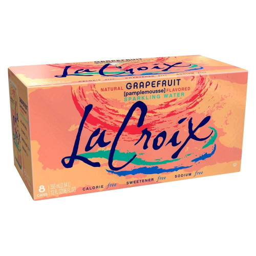 La Croix All Natural Sparkling Water Natural Grapefruit 8 Cans Pack Of 3