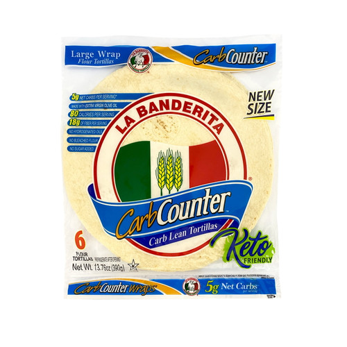La Banderita Carb Counter 10" Wrap Tortilla 6ct