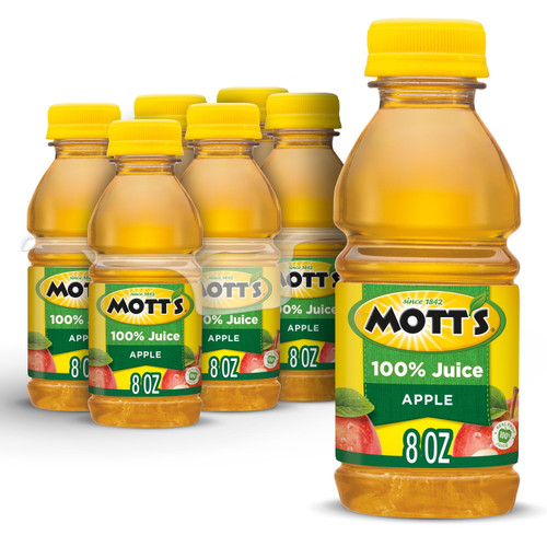 Mott's 100% Original Apple Juice, 8 Fl Oz Bottles, 6 Pack